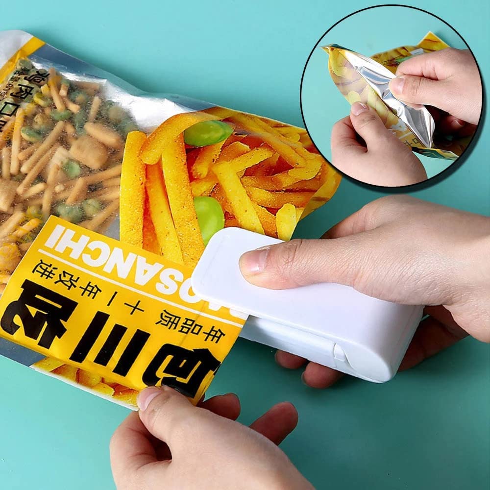 Mini Bag Sealer – Handheld Portable Heat Resealing Machine for Food Freshness Snacks Chips & Storage